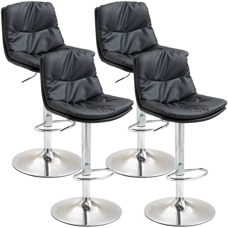 Modern Style Metal Bar Stools with Swivel and Adjustable Height Living Room Bar Stools