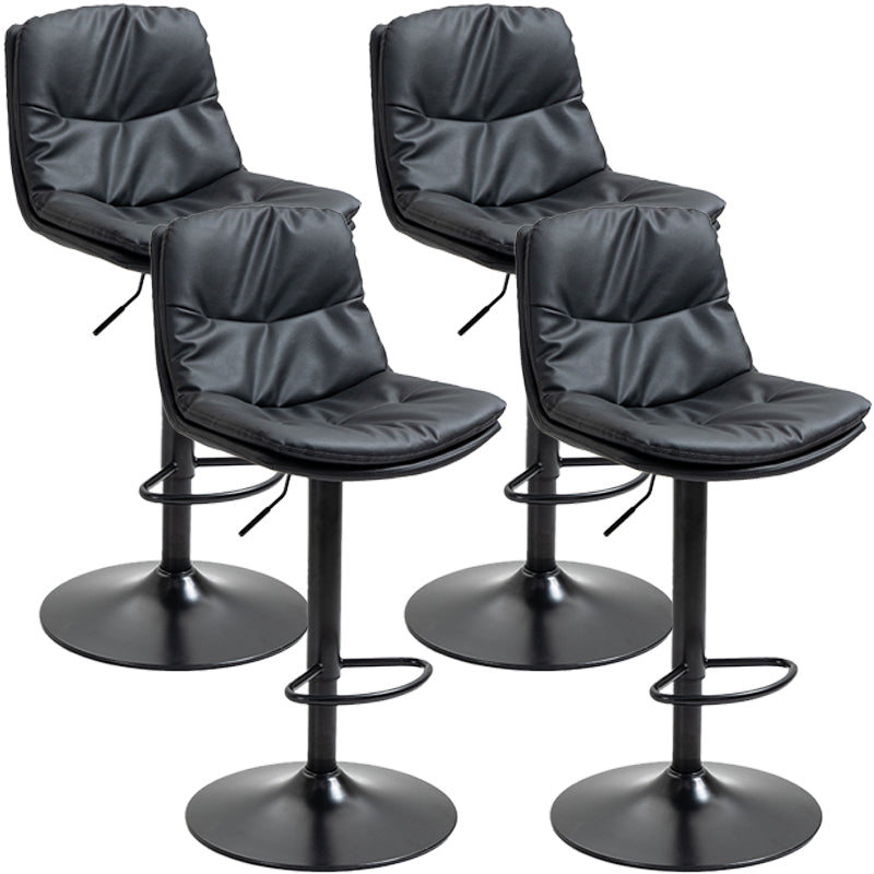 Modern Style Metal Bar Stools with Swivel and Adjustable Height Living Room Bar Stools