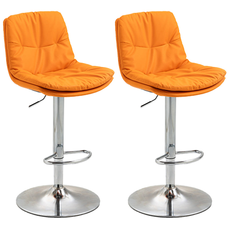 Modern Style Metal Bar Stools with Swivel and Adjustable Height Living Room Bar Stools