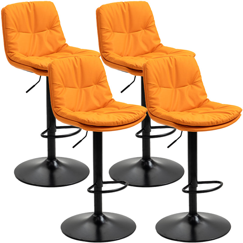 Modern Style Metal Bar Stools with Swivel and Adjustable Height Living Room Bar Stools