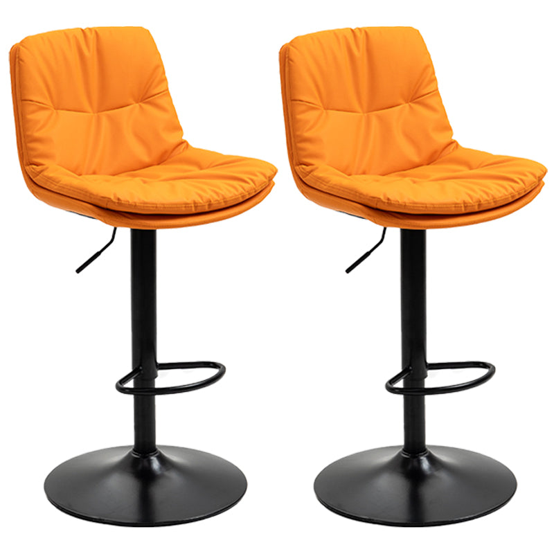 Modern Style Metal Bar Stools with Swivel and Adjustable Height Living Room Bar Stools