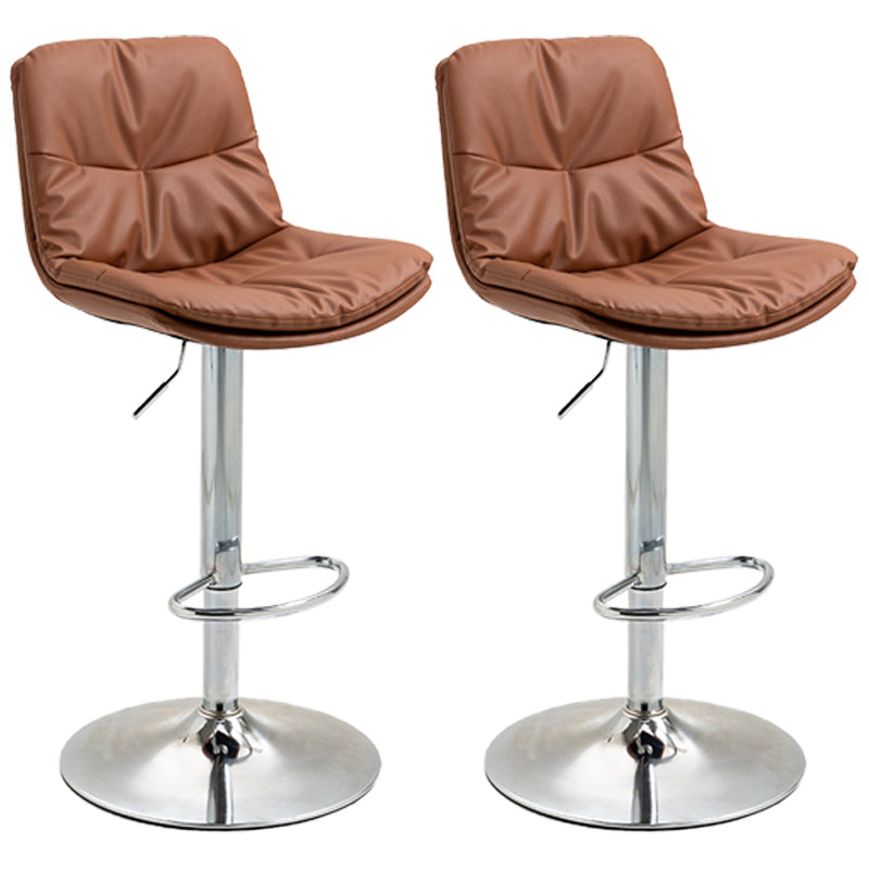 Modern Style Metal Bar Stools with Swivel and Adjustable Height Living Room Bar Stools