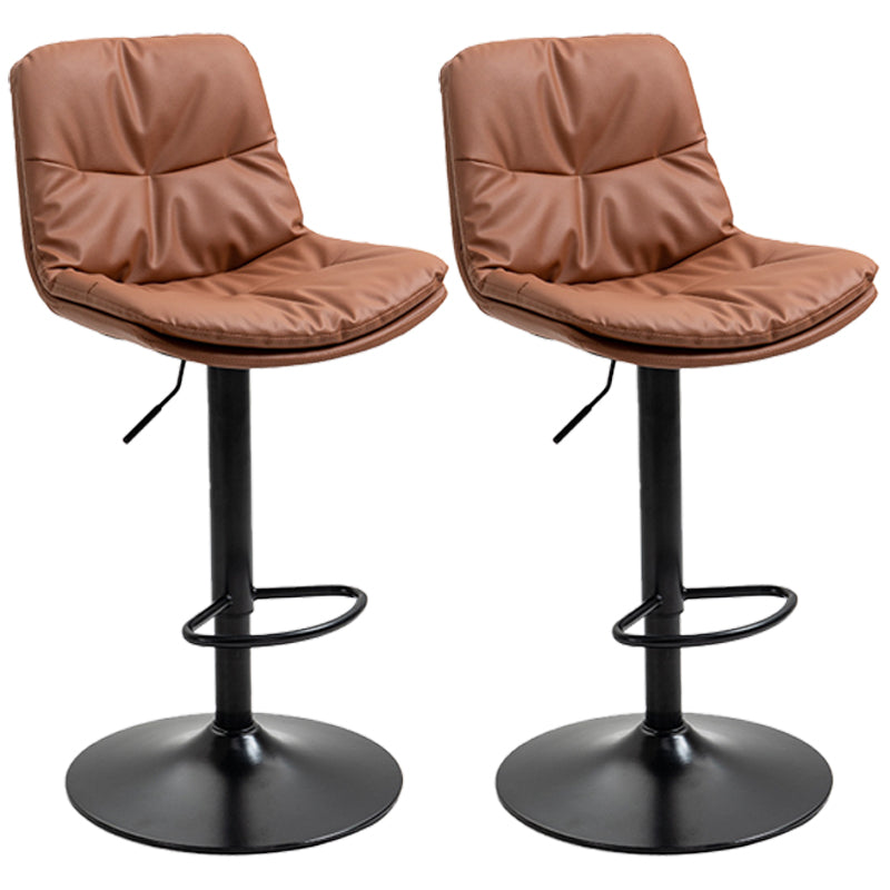 Modern Style Metal Bar Stools with Swivel and Adjustable Height Living Room Bar Stools