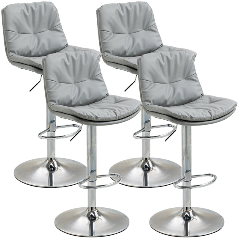 Modern Style Metal Bar Stools with Swivel and Adjustable Height Living Room Bar Stools