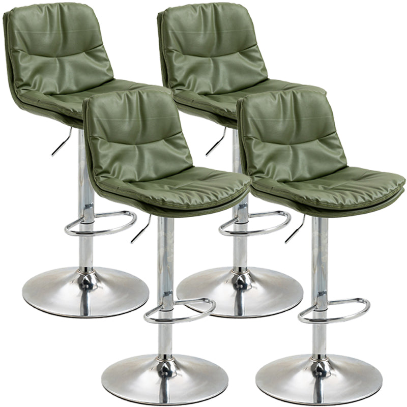 Modern Style Metal Bar Stools with Swivel and Adjustable Height Living Room Bar Stools