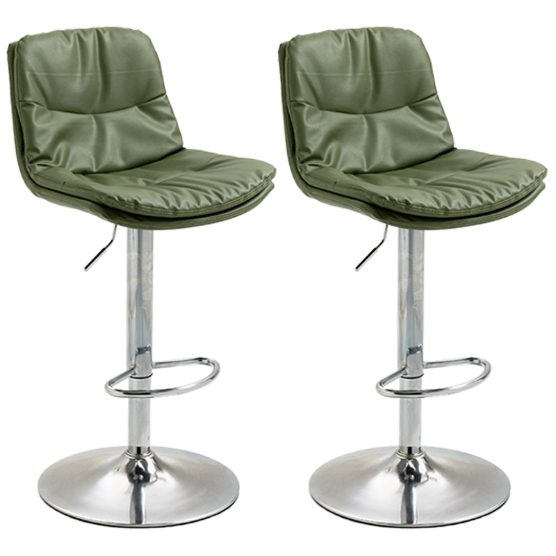 Modern Style Metal Bar Stools with Swivel and Adjustable Height Living Room Bar Stools