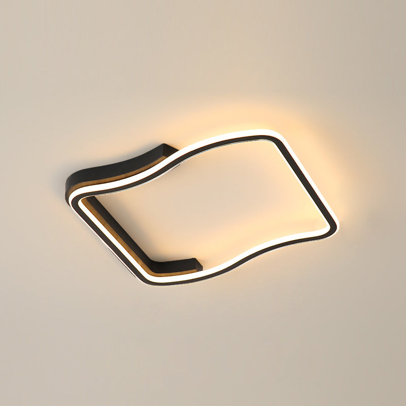 Squared Metal Ceiling Light Fixture Simplicity LED Ceiling Lighting