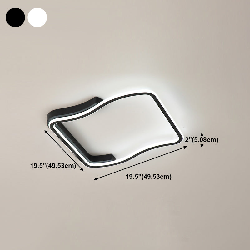 Squared Metal Ceiling Light Fixture Simplicity LED Ceiling Lighting
