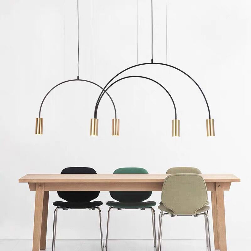 Cilindros de cilindro de estilo contemporáneo Pendientes de metal Pendientes de metal Lights Lights