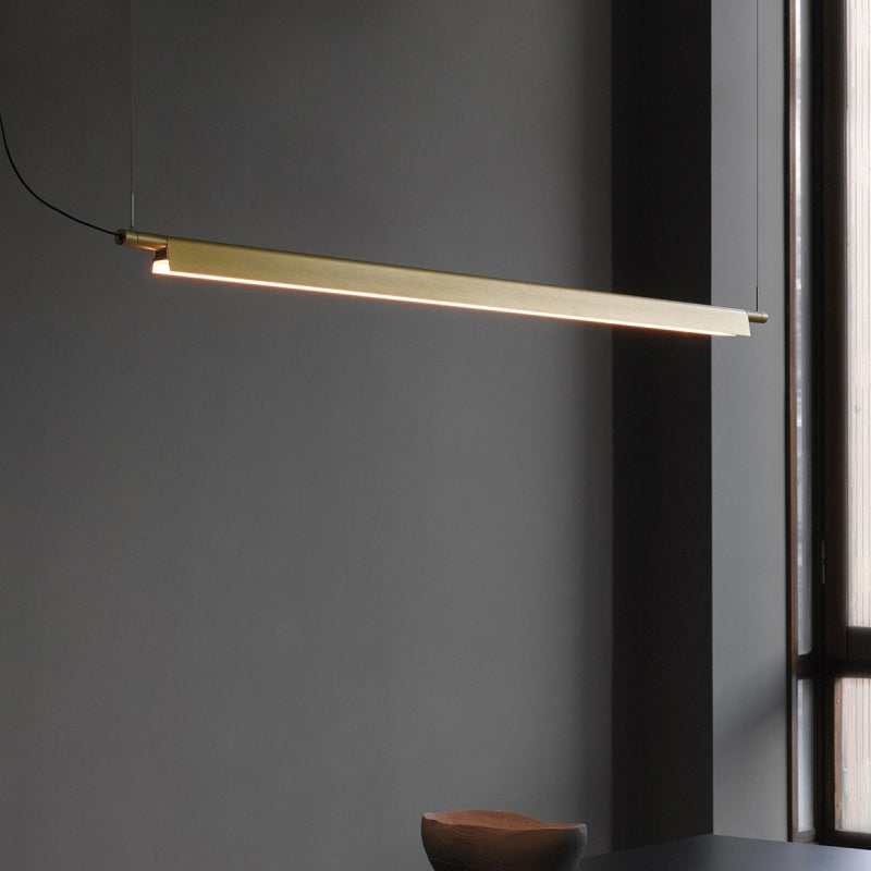 Estilo contemporáneo lineal isla light light metal 1- Light Island Colgante
