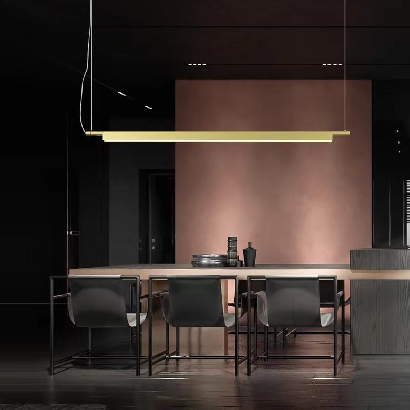 Estilo contemporáneo lineal isla light light metal 1- Light Island Colgante