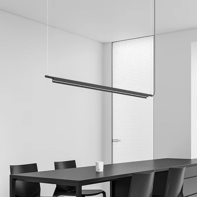 Contemporary Style Linear Island Light Fixture Metal 1- Light Island Pendant