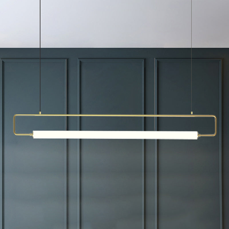 Moderner Stil Rechteckinsel Leuchte Metall 1- Licht Island Beleuchtung Idee