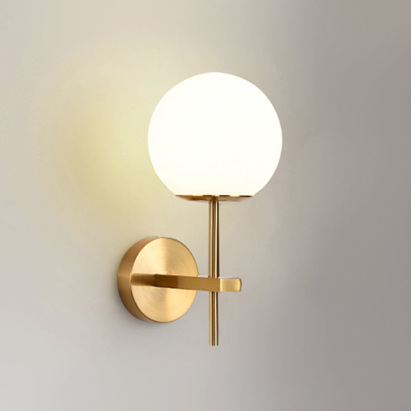 Kugel Schatten Glas Wandleuchter moderner Stil 1 Lichtwandhalterung Leuchte in Gold