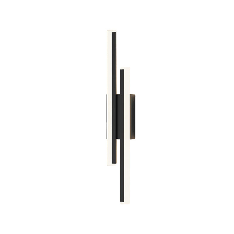 Linear Wall Lighting Fixtures Modern Style Metal 2 Lights Wall Lighting