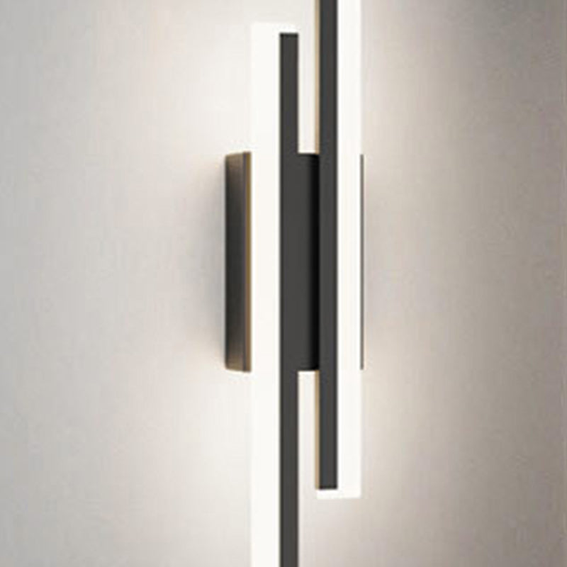 Linear Wall Lighting Fixtures Modern Style Metal 2 Lights Wall Lighting