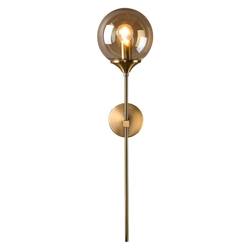 Runde Wandleuchte minimalistische Leuchtenleuchte mit Glasschatten