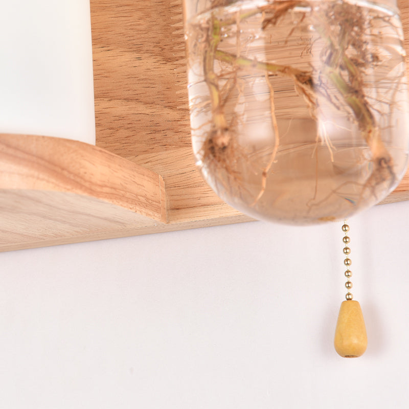 Holzwandleuchte ohne Pflanzen moderne Wandleuchte für das Wohnzimmer