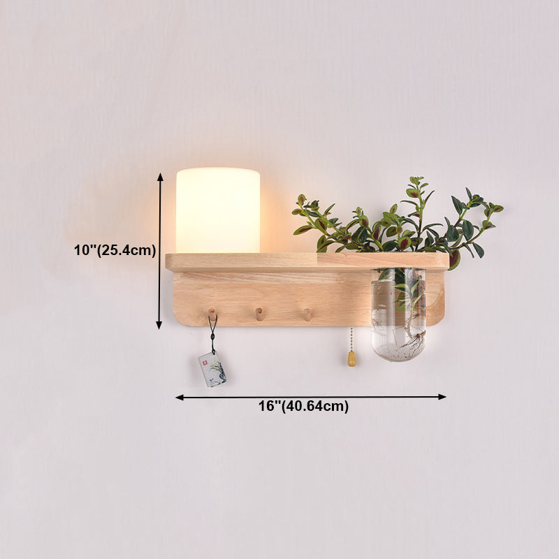 Holzwandleuchte ohne Pflanzen moderne Wandleuchte für das Wohnzimmer