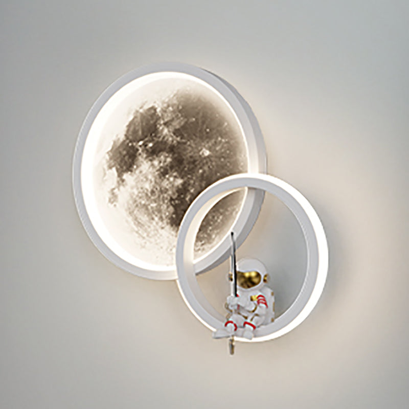 Kids Style Geometry Shape Wall Lights Metal Wall Mount Lights in White
