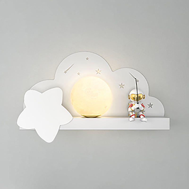 Kids Style Geometry Shape Wall Lights Metal Wall Mount Lights in White