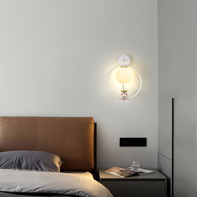 Kids Style Geometry Shape Wall Lights Metal Wall Mount Lights in White