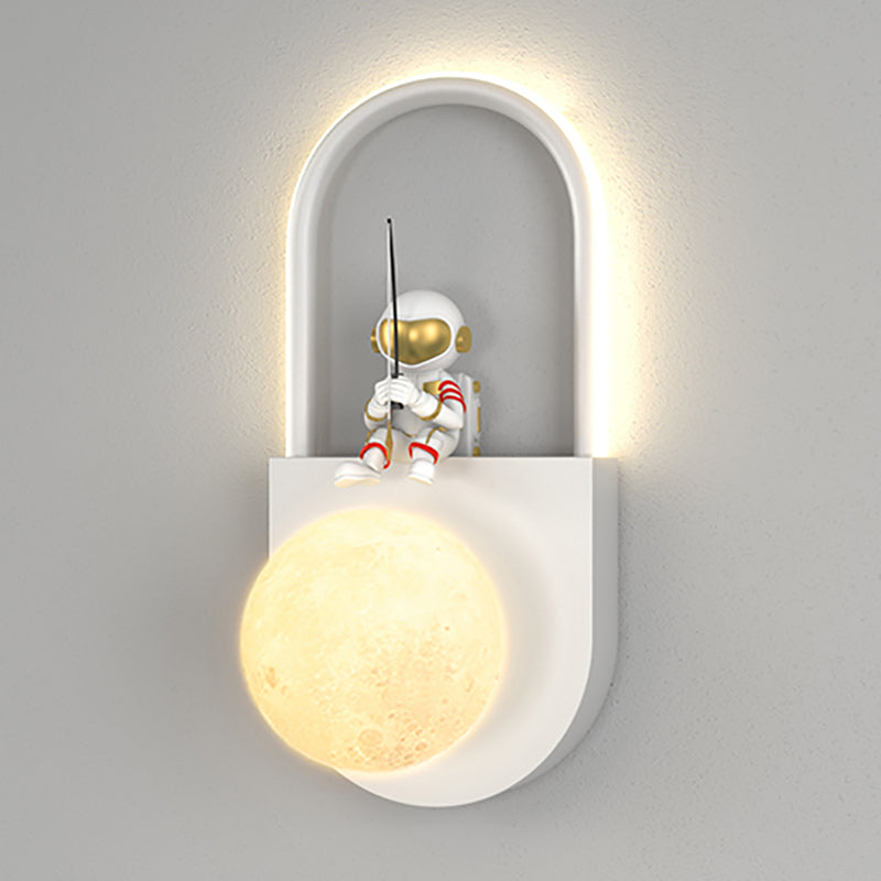 Kids Style Geometry Shape Wall Lights Metal Wall Mount Lights in White