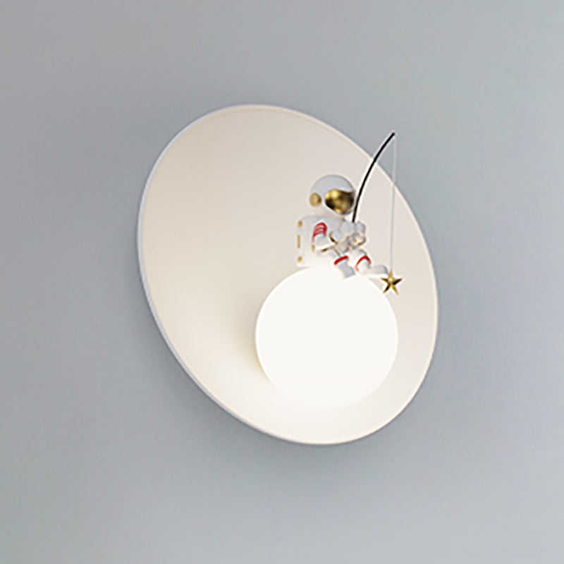 Kids Style Geometry Shape Wall Lights Metal Wall Mount Lights in White