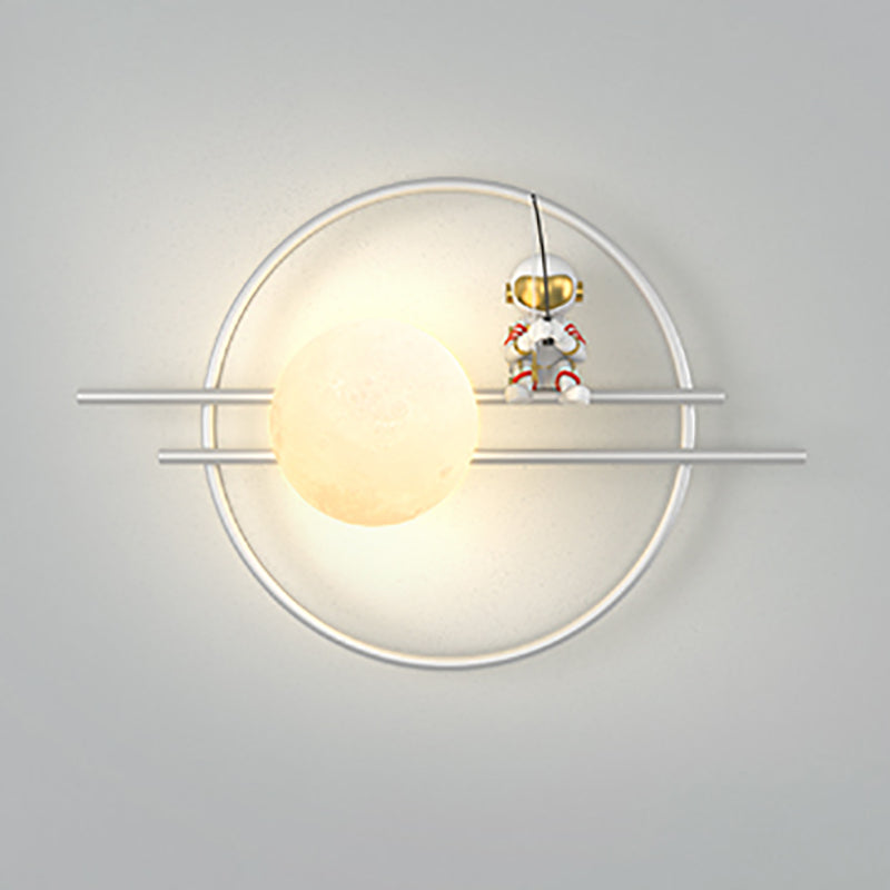 Kids Style Geometry Shape Wall Lights Metal Wall Mount Lights in White