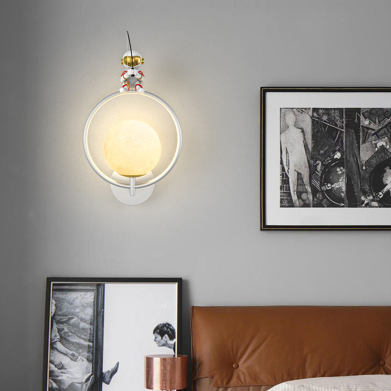 Kids Style Geometry Shape Wall Lights Metal Wall Mount Lights in White