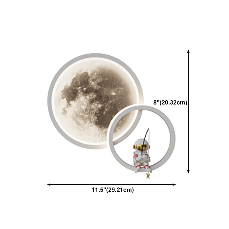 Kids Style Geometry Shape Wall Lights Metal Wall Mount Lights in White