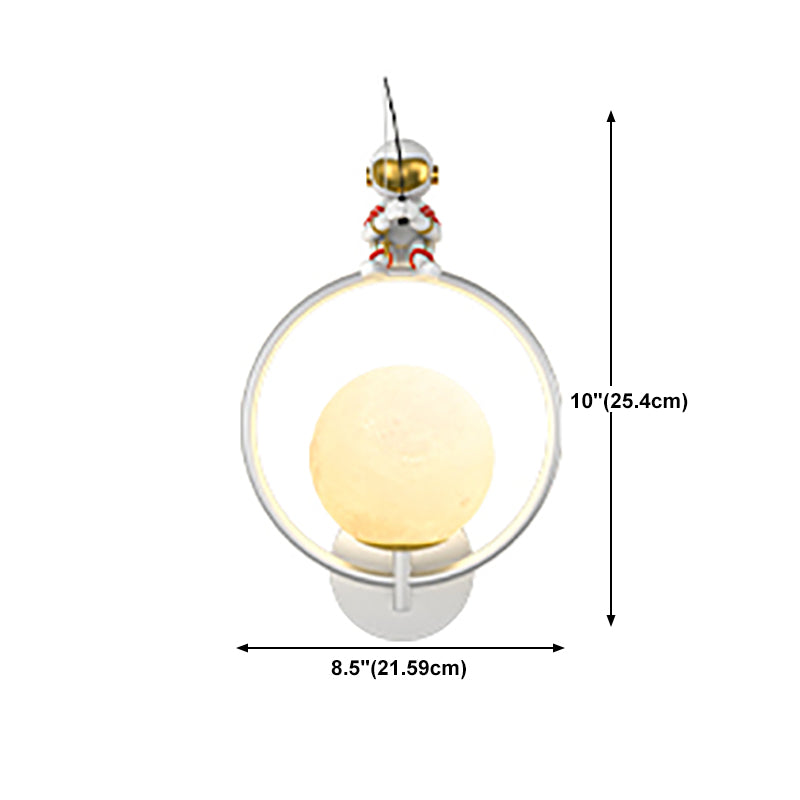 Kids Style Geometry Shape Wall Lights Metal Wall Mount Lights in White