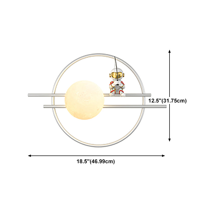 Kids Style Geometry Shape Wall Lights Metal Wall Mount Lights in White
