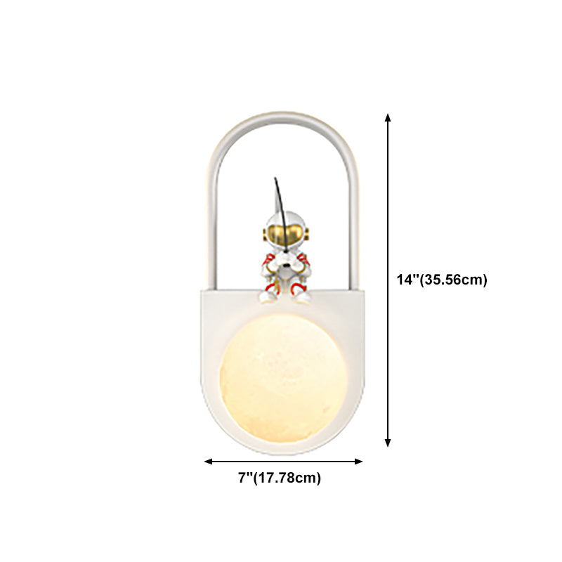 Kids Style Geometry Shape Wall Lights Metal Wall Mount Lights in White