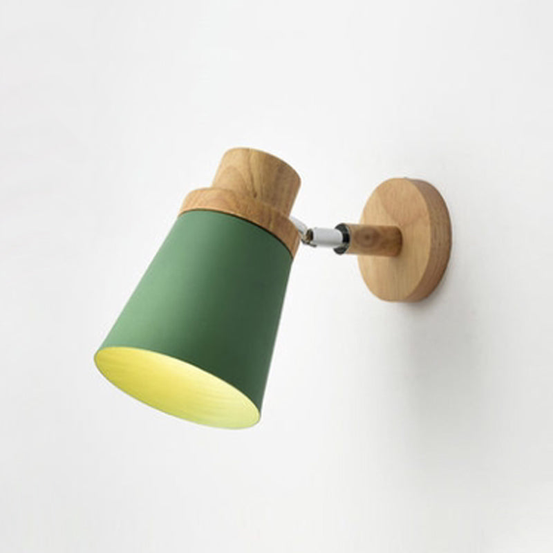 1 Light Wall Sconce Modern Macaron Style Metal Wall Lighting for Bedroom