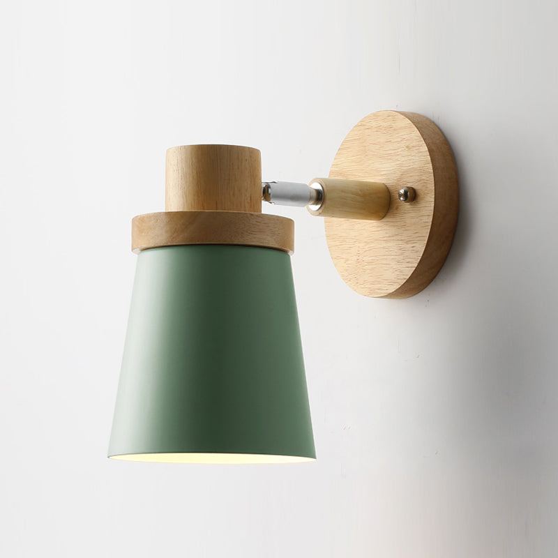 1 Light Wall Sconce Modern Macaron Style Metal Wall Lighting for Bedroom