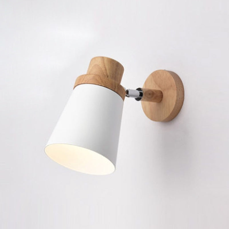 1 Light Wall Sconce Modern Macaron Style Metal Wall Lighting for Bedroom