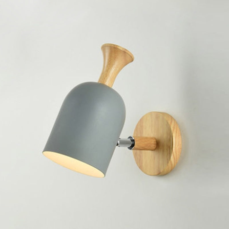 1 Light Wall Sconce Modern Macaron Style Metal Wall Lighting for Bedroom