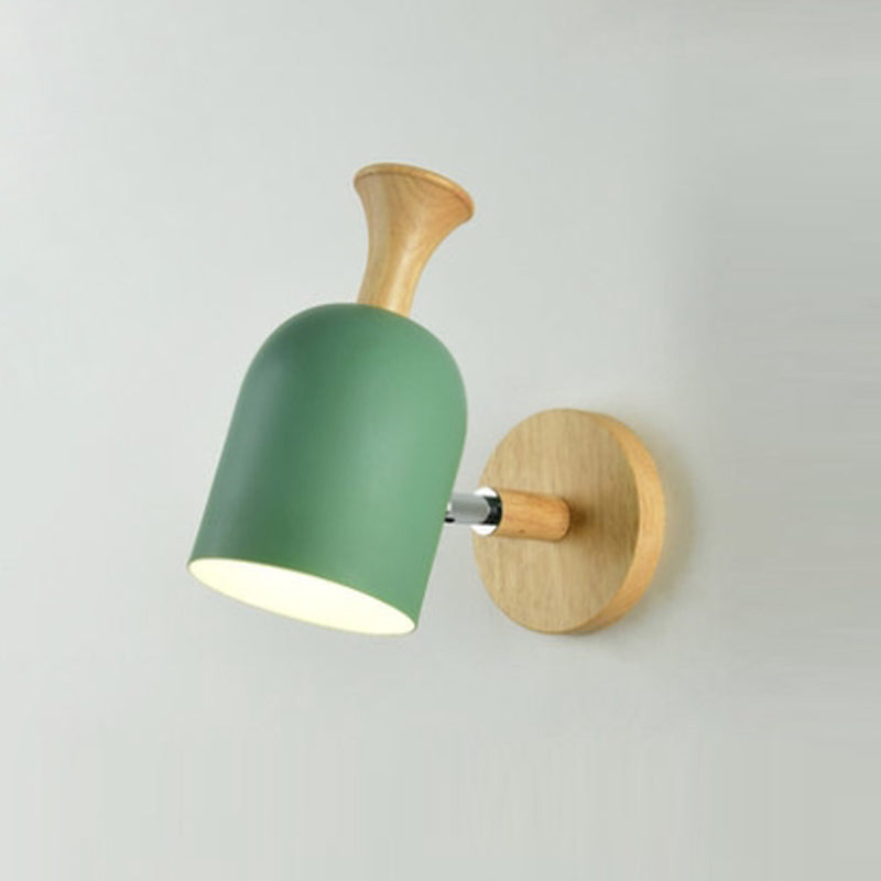 1 Light Wall Sconce Modern Macaron Style Metal Wall Lighting for Bedroom