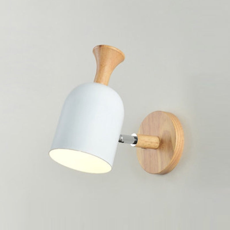 1 Light Wall Sconce Modern Macaron Style Metal Wall Lighting for Bedroom