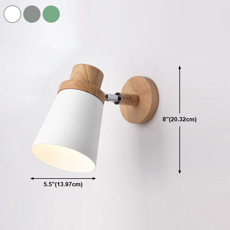 1 Light Wall Sconce Modern Macaron Style Metal Wall Lighting for Bedroom