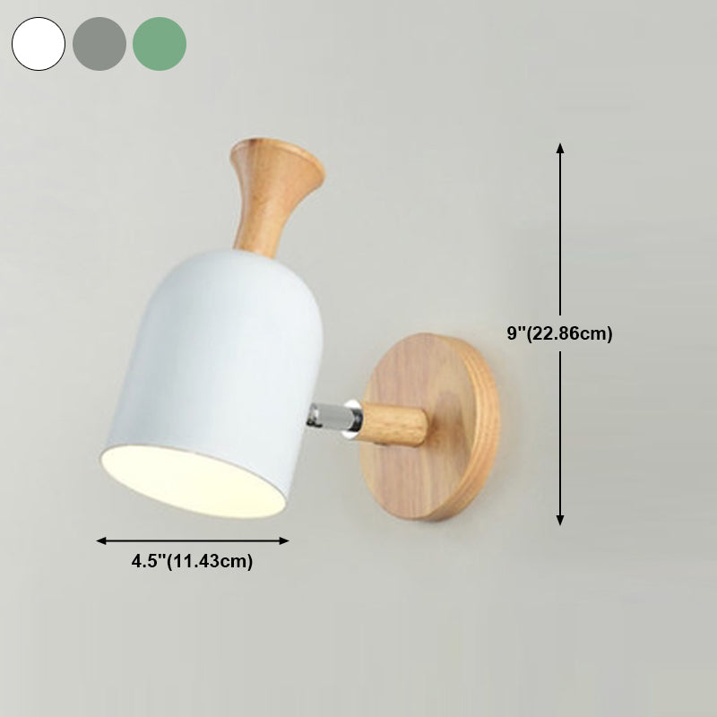 1 Light Wall Sconce Modern Macaron Style Metal Wall Lighting for Bedroom