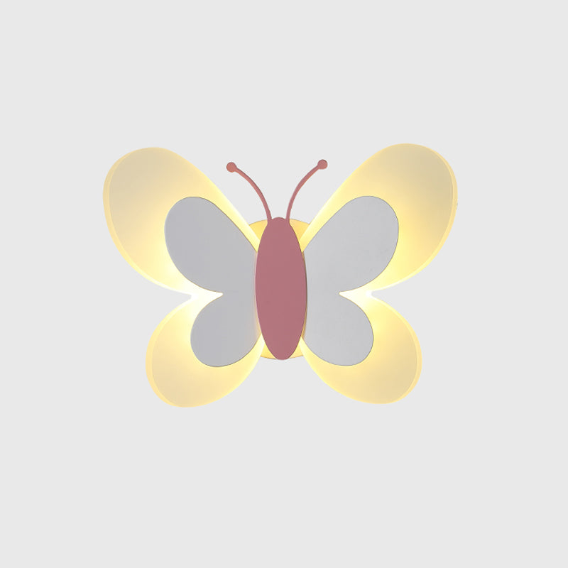 1 Light Butterfly Wall Sconce Modern Style Metal Wall Lighting for Bedroom