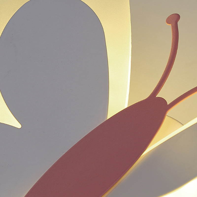 1 application murale de papillon clair éclairage mural en métal de style moderne pour chambre