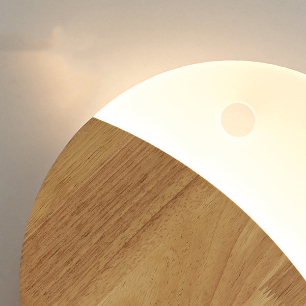 1 application de mur de poisson clair éclairage mural en bois de style moderne pour chambre à coucher