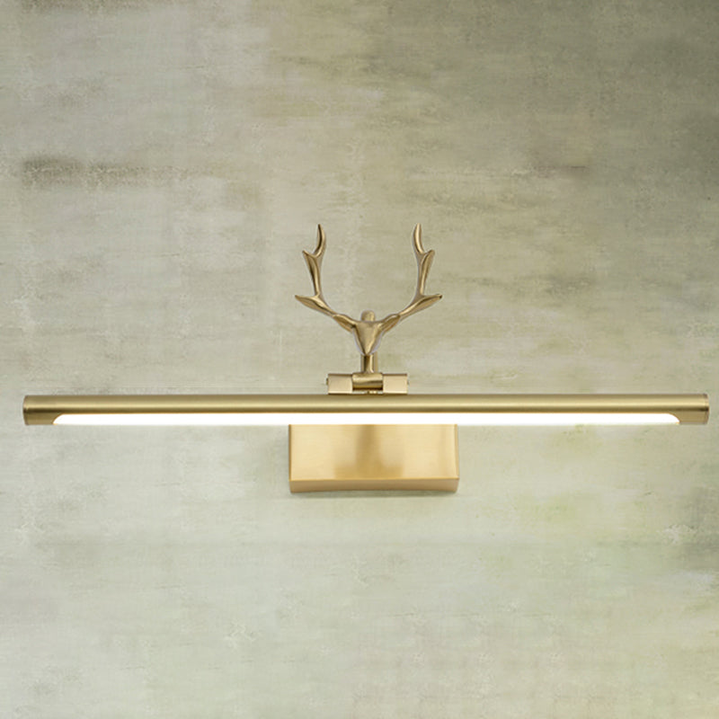 Linear Shape Metal Wall Light Modern Single Light Mirror Wall Mount Light