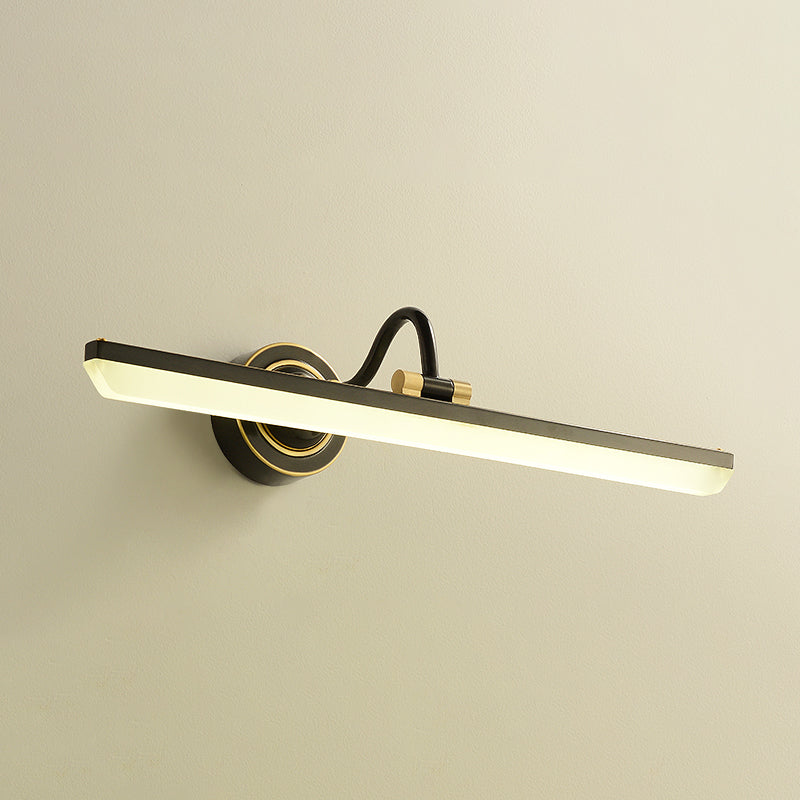Metal Linear Wall Sconce Modern Multi Lights Mirror Wall Mount Light Fixture