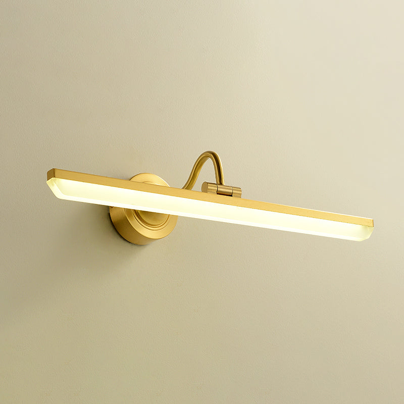 Metal Linear Wall Sconce Modern Multi Lights Mirror Wall Mount Light Fixture