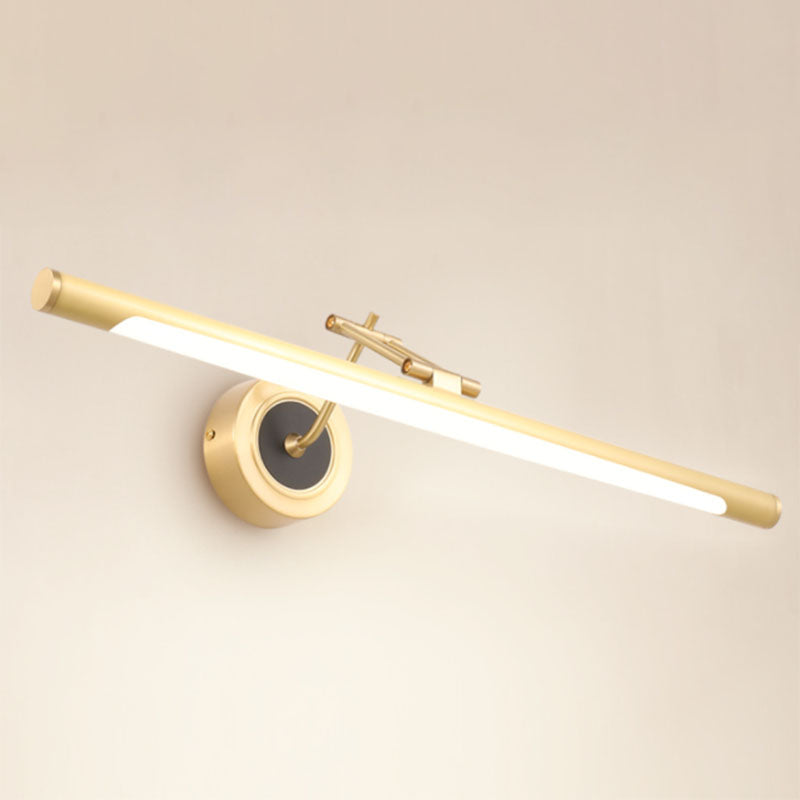 Metal Linear Shade Wall Sconce Modern Style 1-Light Mirror Wall Light Fixture