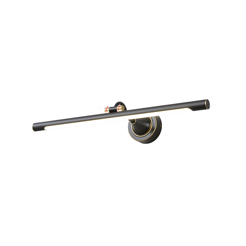 Metal Linear Shade Wall Sconce Modern Style Single Light Mirror Wall Lighting Fixture